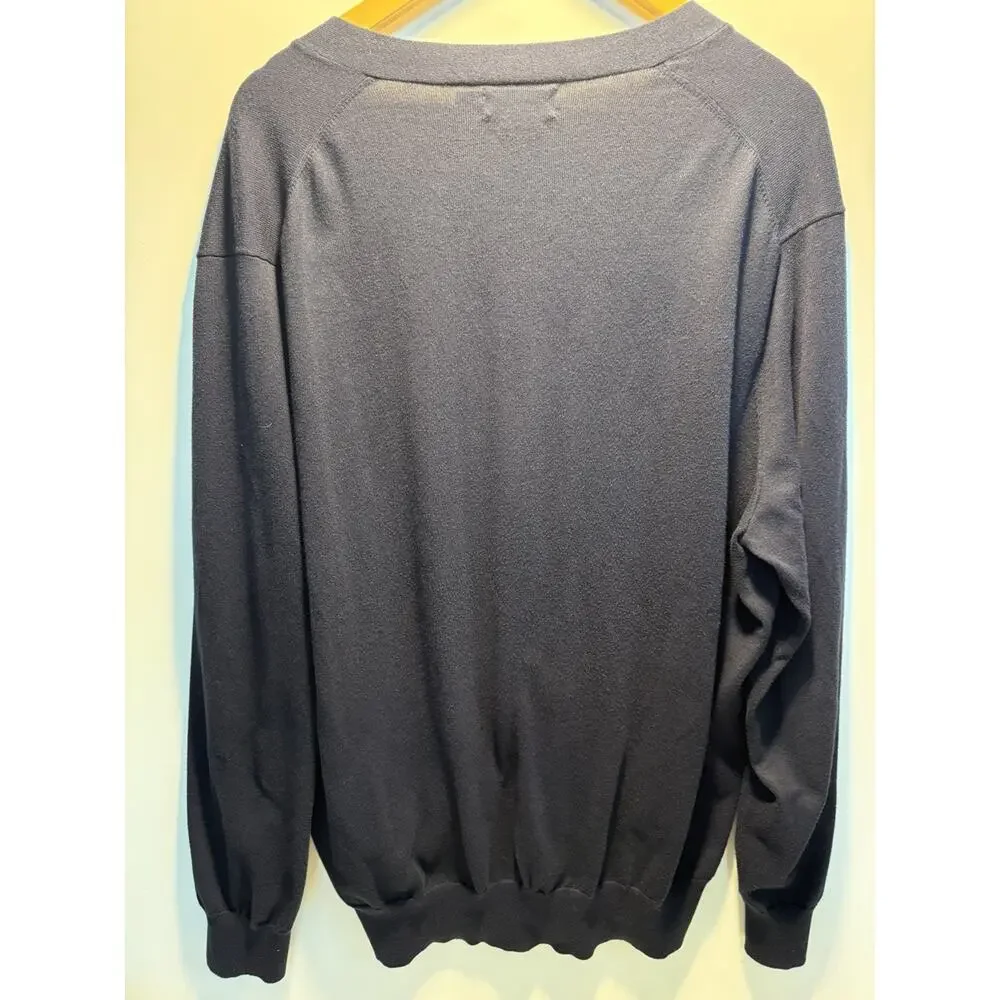 Polo Ralph Lauren Mens Pima Cotton Sweater Cardigan XXL Navy V Neck Prep NWOT